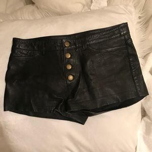 American Apparel real leather shorts